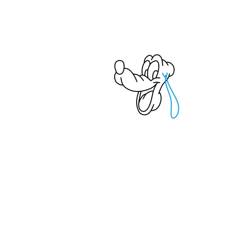 Hướng dẫn cách vẽ chú chó Pluto chi tiết từng bước cho bé - Bước 3