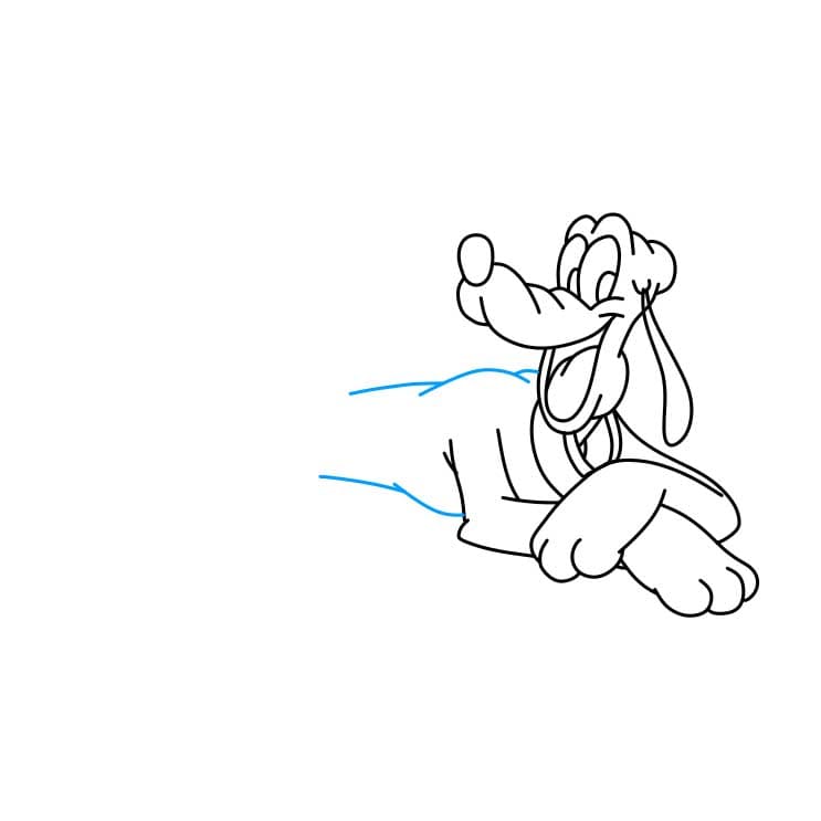 Hướng dẫn cách vẽ chú chó Pluto chi tiết từng bước cho bé - Bước 5