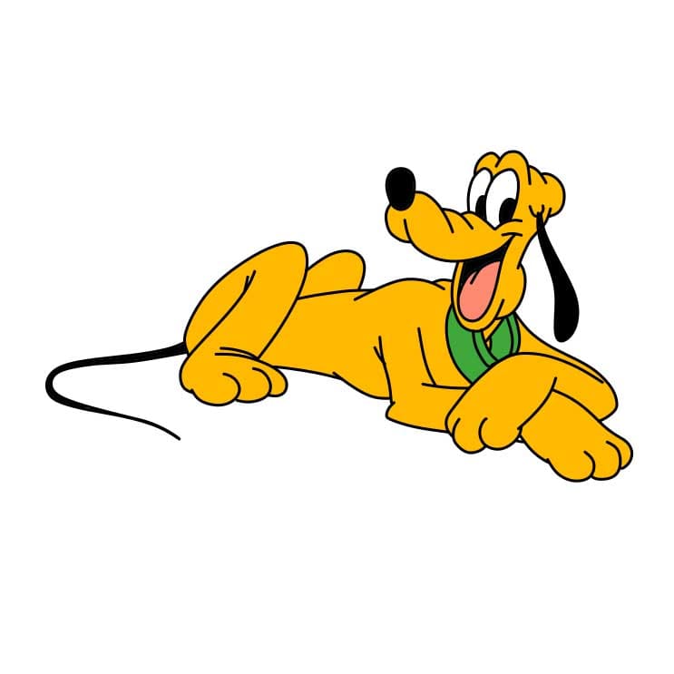 Hướng dẫn cách vẽ chú chó Pluto chi tiết từng bước cho bé