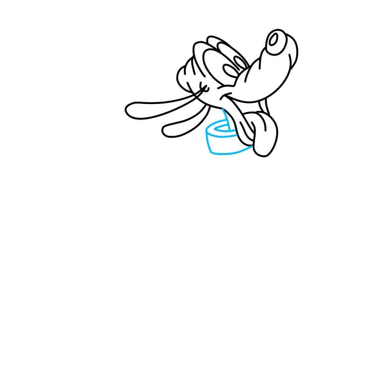 Hướng dẫn vẽ chú chó Pluto đơn giản dễ thương - Bước 3