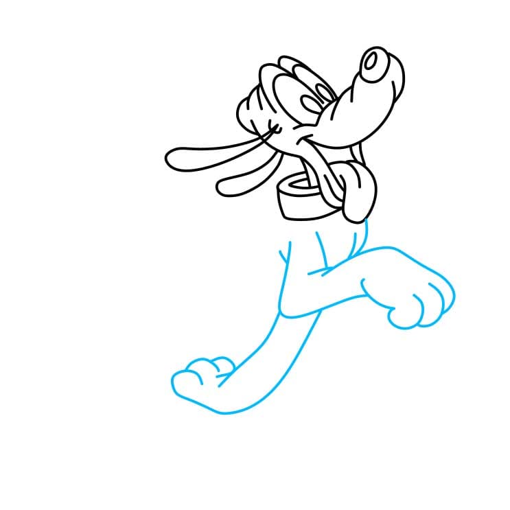 Hướng dẫn vẽ chú chó Pluto đơn giản dễ thương - Bước 4