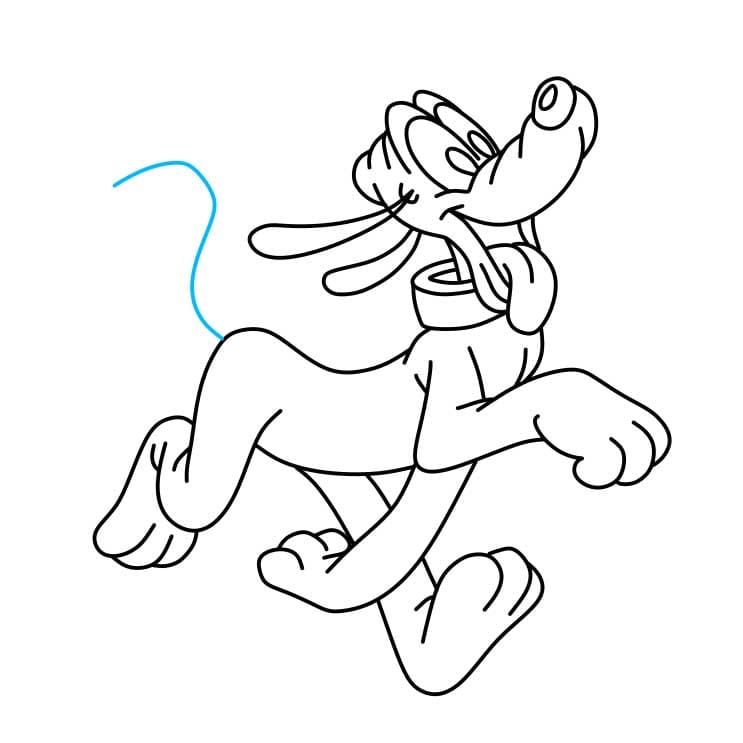 Hướng dẫn vẽ chú chó Pluto đơn giản dễ thương - Bước 5