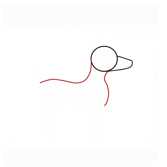 Hướng dẫn vẽ con chó siêu dễ cho bé - Bước 3