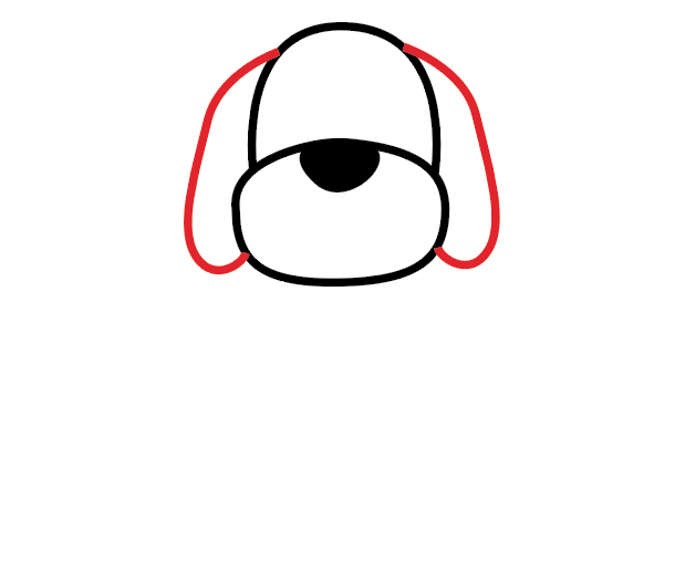 Hướng dẫn cách vẽ con chó dễ thương và đơn giản cho bé - Bước 3