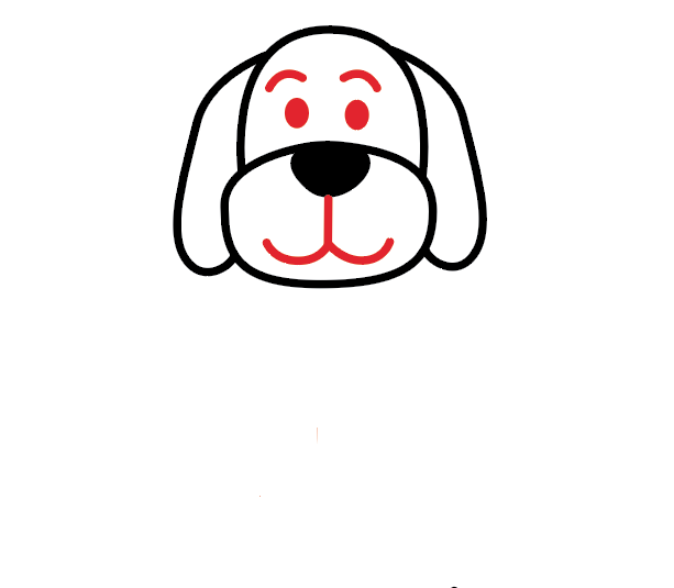 Hướng dẫn cách vẽ con chó dễ thương và đơn giản cho bé - Bước 4