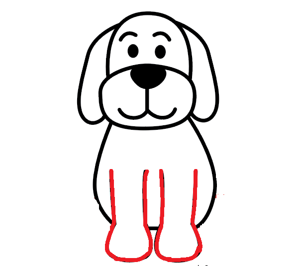 Hướng dẫn cách vẽ con chó dễ thương và đơn giản cho bé - Bước 6