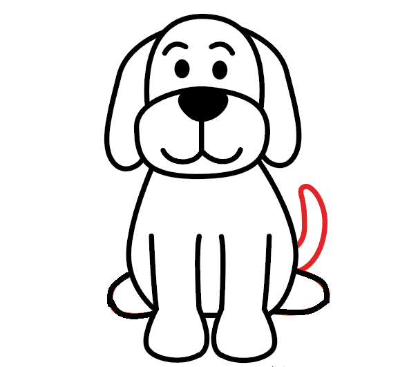 Hướng dẫn cách vẽ con chó dễ thương và đơn giản cho bé - Bước 7