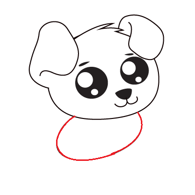 Hướng dẫn cách vẽ con chó đơn giản và dễ thương cho bé - Bước 4