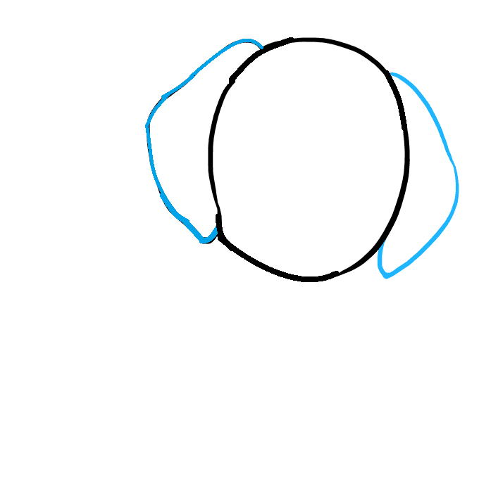 Hướng dẫn cách vẽ con chó siêu dễ thương và đáng yêu ngộ nghĩnh cho bé - Bước 2