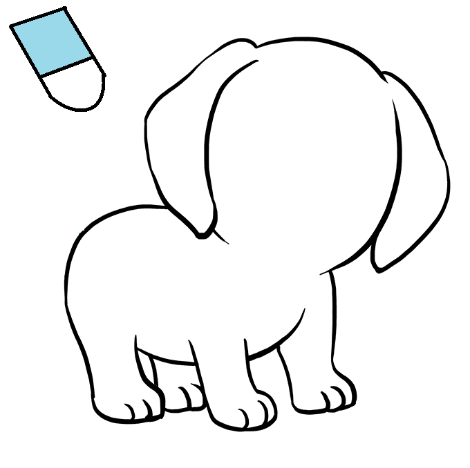 Hướng dẫn cách vẽ con chó siêu dễ thương và đáng yêu ngộ nghĩnh cho bé - Bước 5