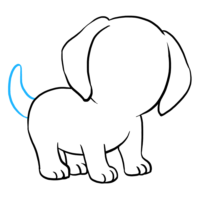 Hướng dẫn cách vẽ con chó siêu dễ thương và đáng yêu ngộ nghĩnh cho bé - Bước 6