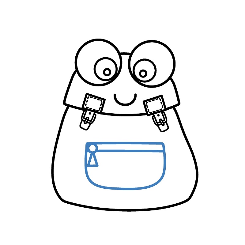 Hướng dẫn vẽ chiếc Balo hoạt hình đáng yêu. - Bước 5