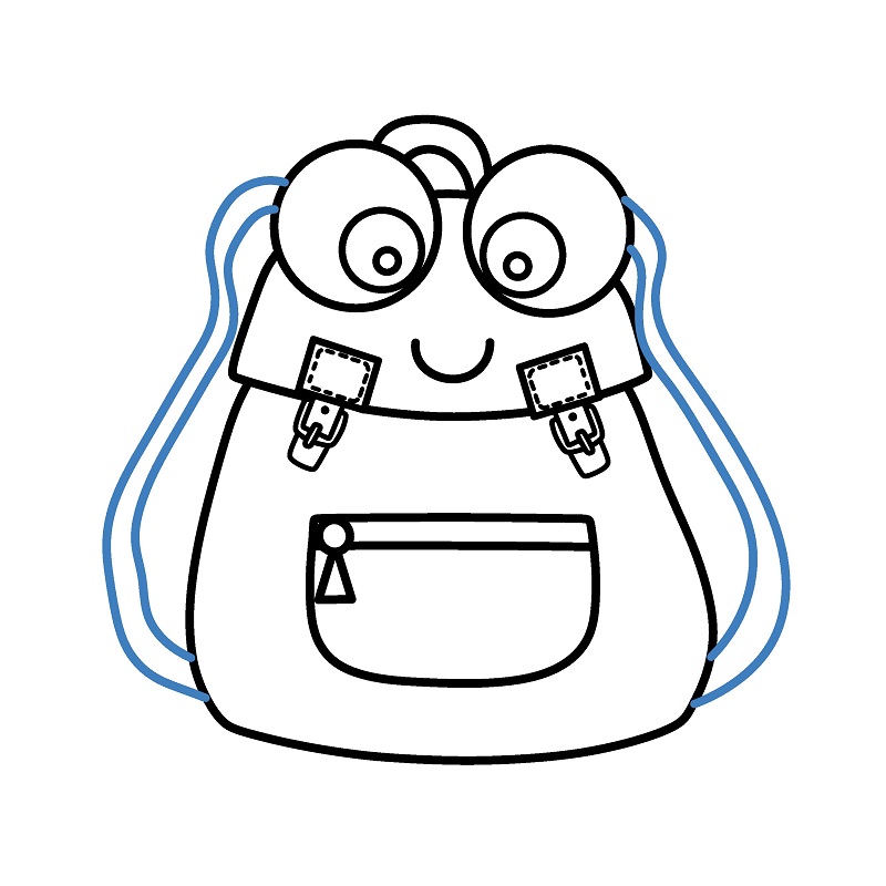 Hướng dẫn vẽ chiếc Balo hoạt hình đáng yêu. - Bước 7