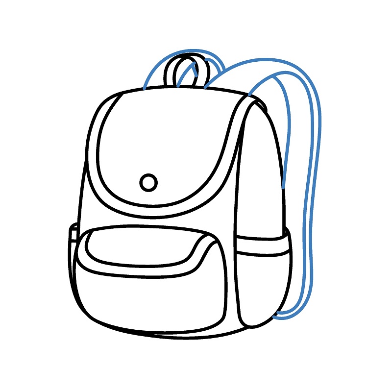 Hướng dẫn vẽ một chiếc Balo đơn giản. - Bước 6