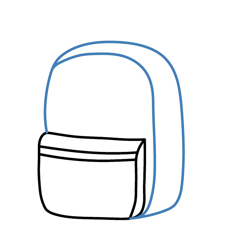 Hướng dẫn vẽ một chiếc Balo đẹp mắt. - Bước 2