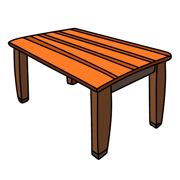 Hướng dẫn vẽ một cái bàn gỗ.