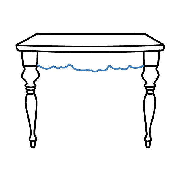 Hướng dẫn vẽ một cái bàn cổ điển. - Bước 4