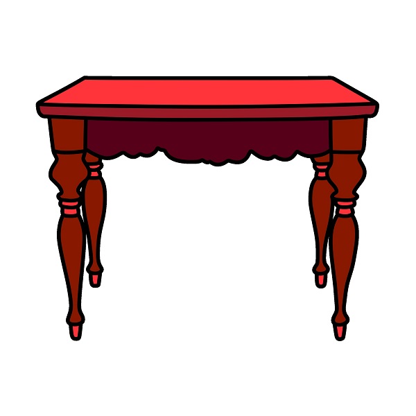 Hướng dẫn vẽ một cái bàn cổ điển. - Bước 6