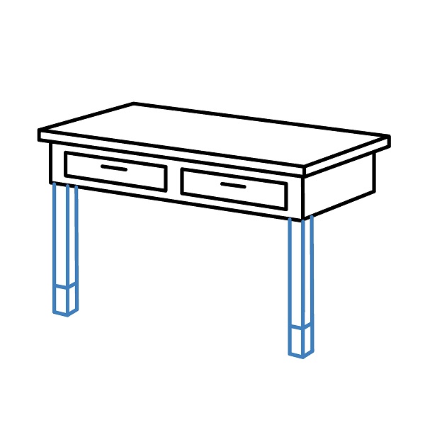 Hướng dẫn vẽ một cái bàn học. - Bước 5