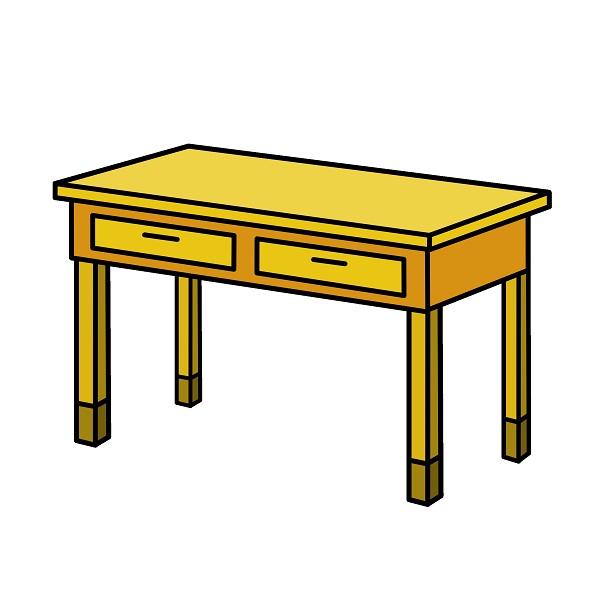 Hướng dẫn vẽ một cái bàn học. - Bước 6