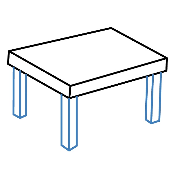 Hướng dẫn vẽ cái bàn đơn giản. - Bước 3