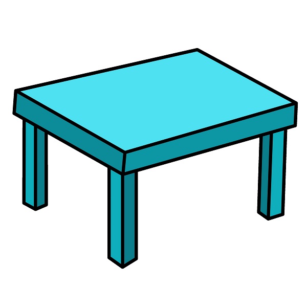 Hướng dẫn vẽ cái bàn đơn giản. - Bước 4