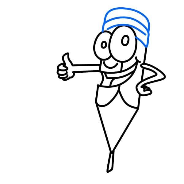 Hướng dẫn vẽ cái bút chì ngộ nghĩnh - Bước 6