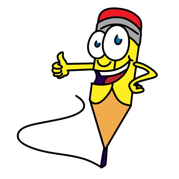 Hướng dẫn vẽ cái bút chì ngộ nghĩnh - Bước 8