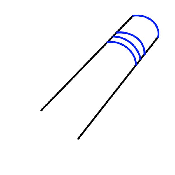 Hướng dẫn vẽ cây bút đơn giản - Bước 2