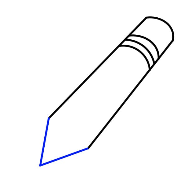 Hướng dẫn vẽ cây bút đơn giản - Bước 3
