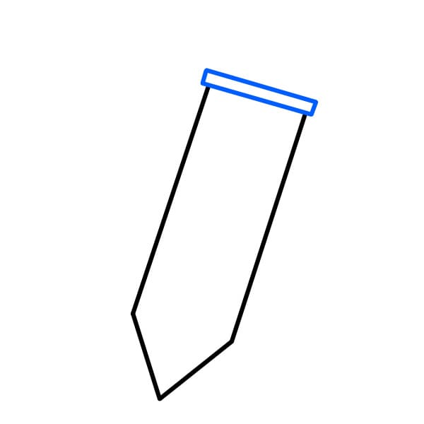 Hướng dẫn vẽ chiếc bút chì có tẩy hình tròn - Bước 3