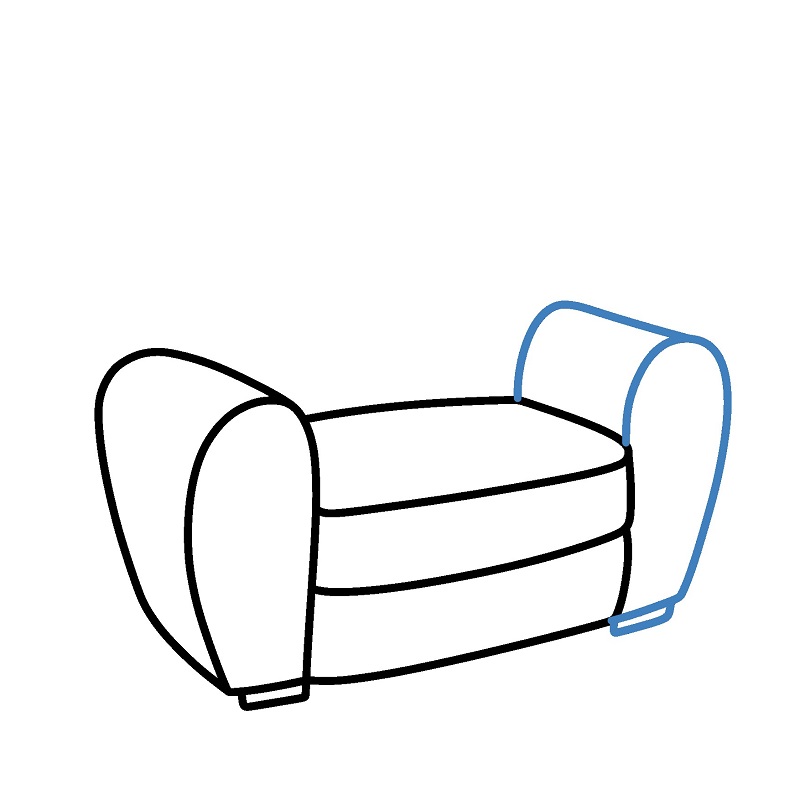 Hướng dẫn vẽ chiếc ghế sofa. - Bước 4