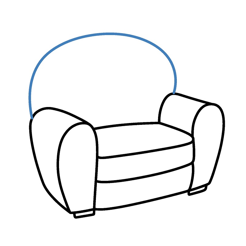 Hướng dẫn vẽ chiếc ghế sofa. - Bước 5