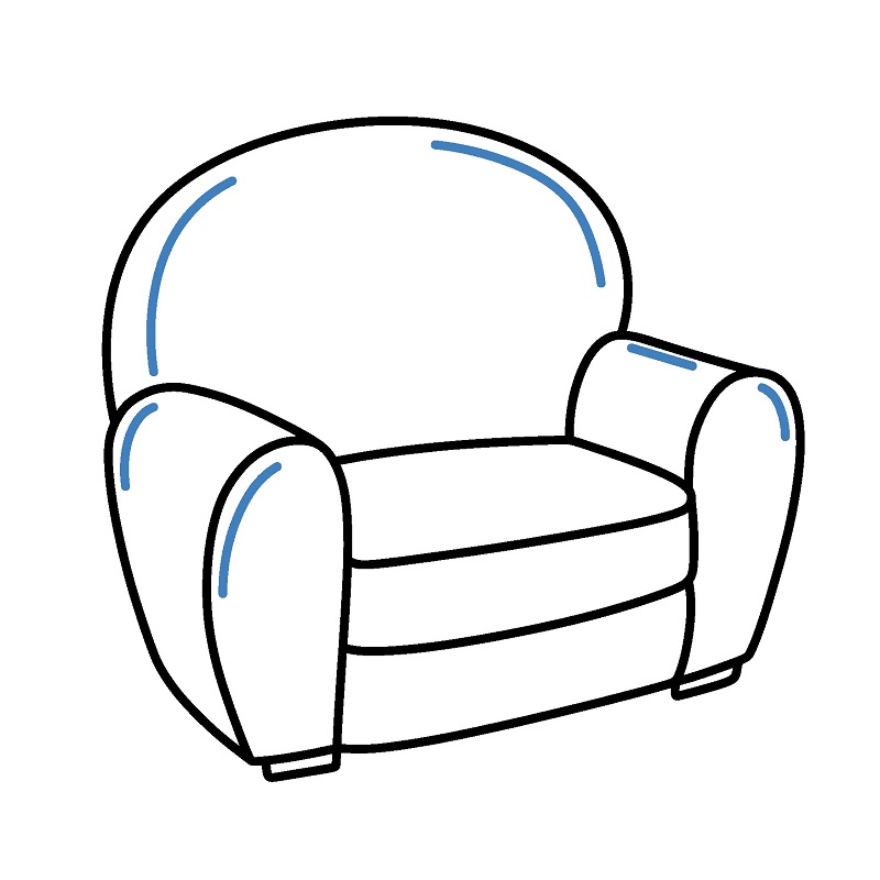 Hướng dẫn vẽ chiếc ghế sofa. - Bước 6