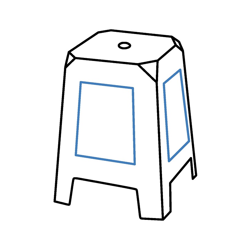 Hướng dẫn vẽ chiếc ghế nhựa. - Bước 4