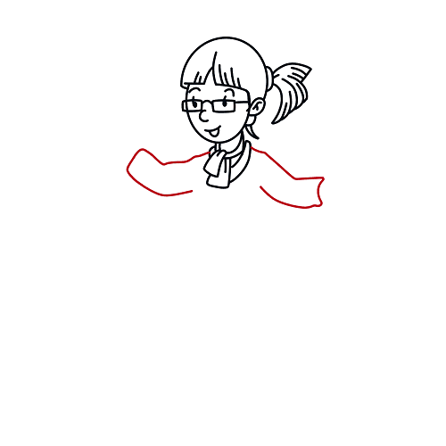 Hướng dẫn vẽ cô giáo đáng yêu cho bé - Bước 11