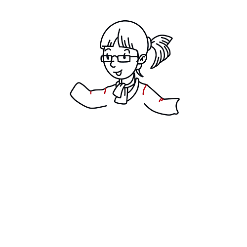 Hướng dẫn vẽ cô giáo đáng yêu cho bé - Bước 12