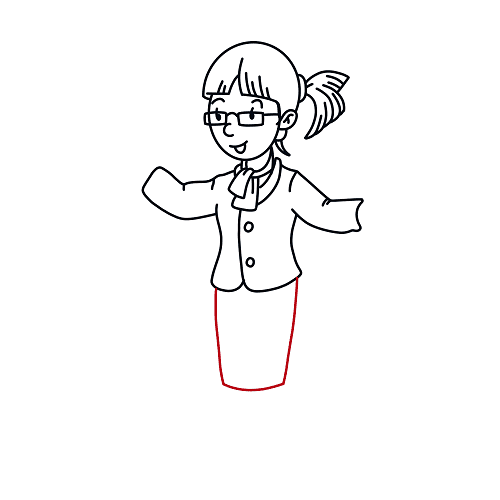 Hướng dẫn vẽ cô giáo đáng yêu cho bé - Bước 15