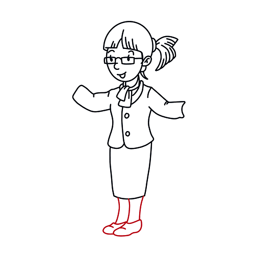 Hướng dẫn vẽ cô giáo đáng yêu cho bé - Bước 16