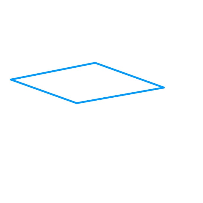 Hướng dẫn vẽ Mũ Tốt Nghiệp đơn giản và đẹp cho bé - Bước 1