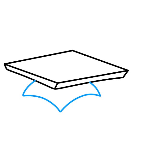 Hướng dẫn vẽ Mũ Tốt Nghiệp đơn giản và đẹp cho bé - Bước 3