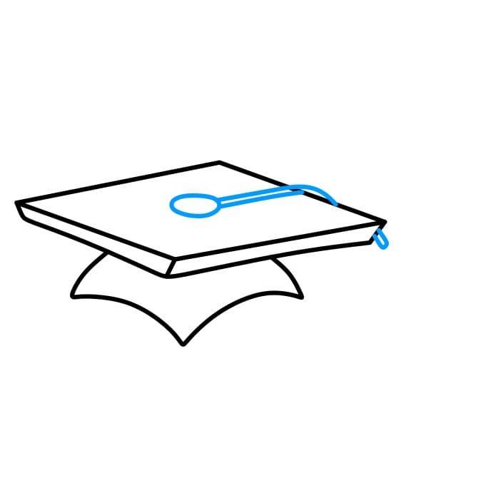 Hướng dẫn vẽ Mũ Tốt Nghiệp đơn giản và đẹp cho bé - Bước 4