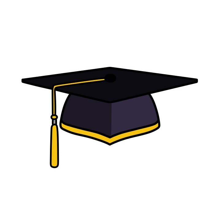 Hướng dẫn vẽ mũ tốt nghiệp cực kì đơn giản.