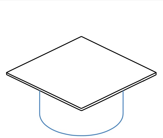 Hướng dẫn vẽ mũ tốt nghiệp màu đỏ cực đẹp. - Bước 3