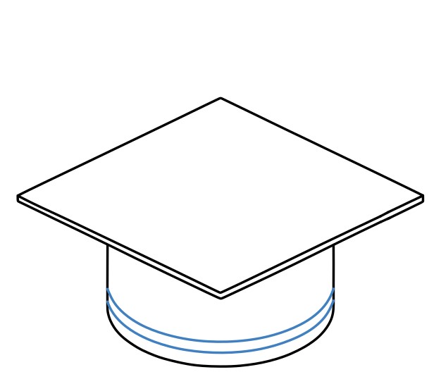 Hướng dẫn vẽ mũ tốt nghiệp màu đỏ cực đẹp. - Bước 4