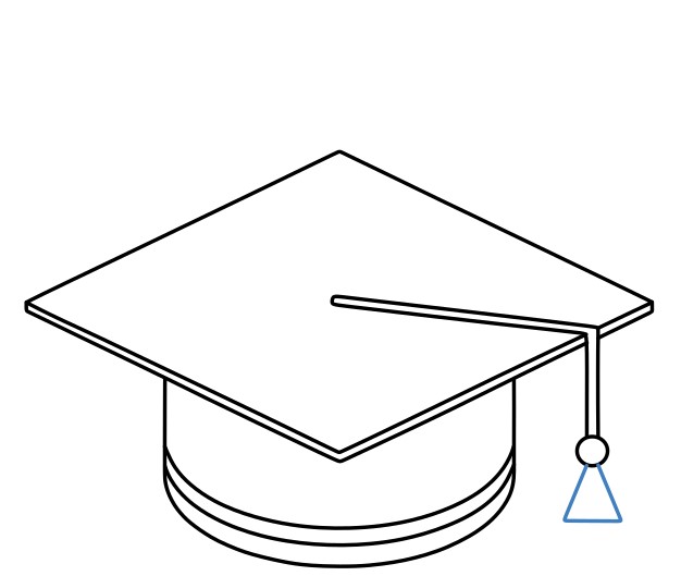 Hướng dẫn vẽ mũ tốt nghiệp màu đỏ cực đẹp. - Bước 7