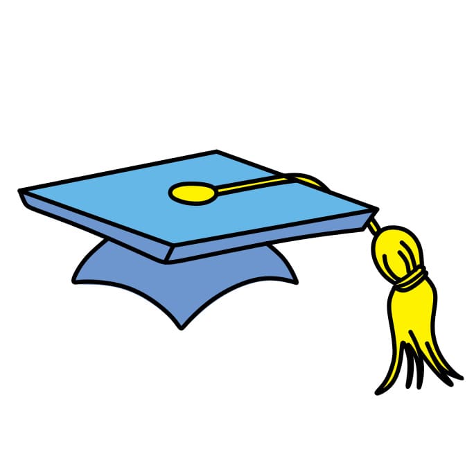 Cách vẽ Mũ Tốt Nghiệp