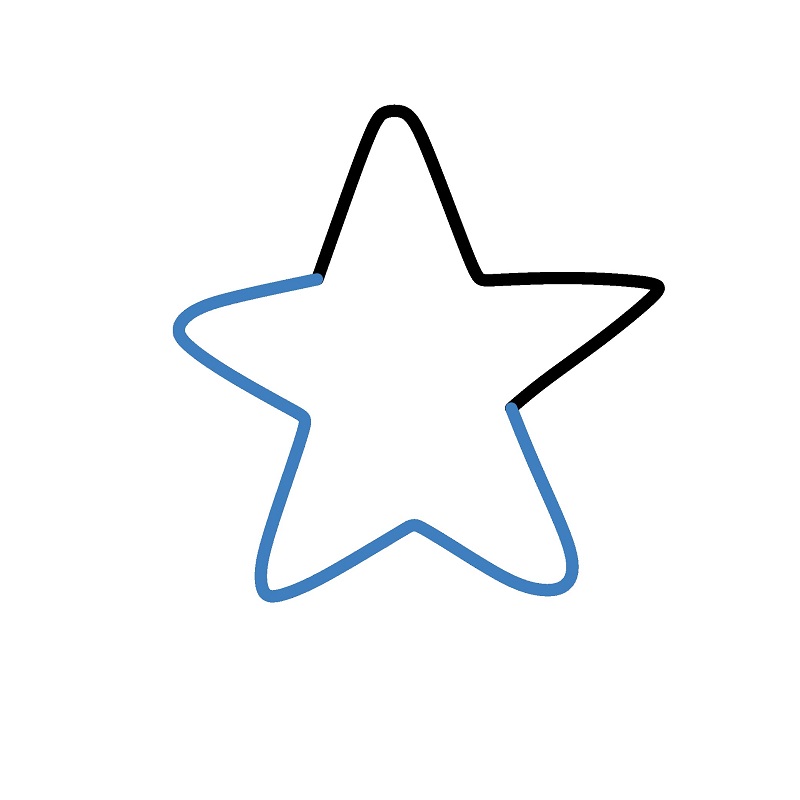 Hướng dẫn vẽ một ngôi sao hoạt hình đáng yêu. - Bước 2