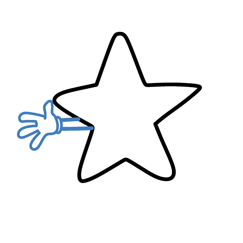 Hướng dẫn vẽ một ngôi sao hoạt hình đáng yêu. - Bước 3