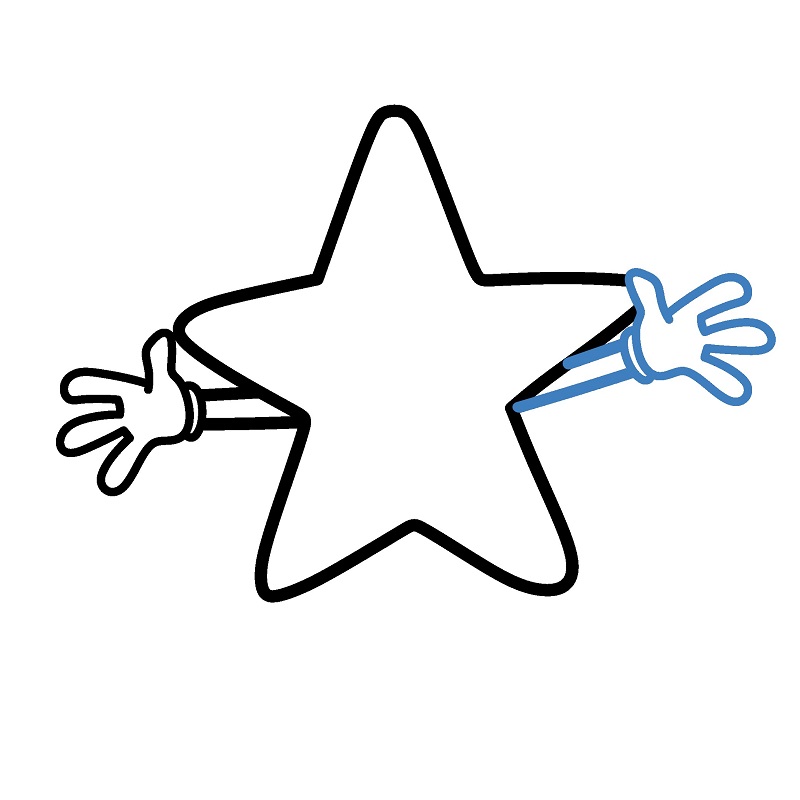 Hướng dẫn vẽ một ngôi sao hoạt hình đáng yêu. - Bước 4